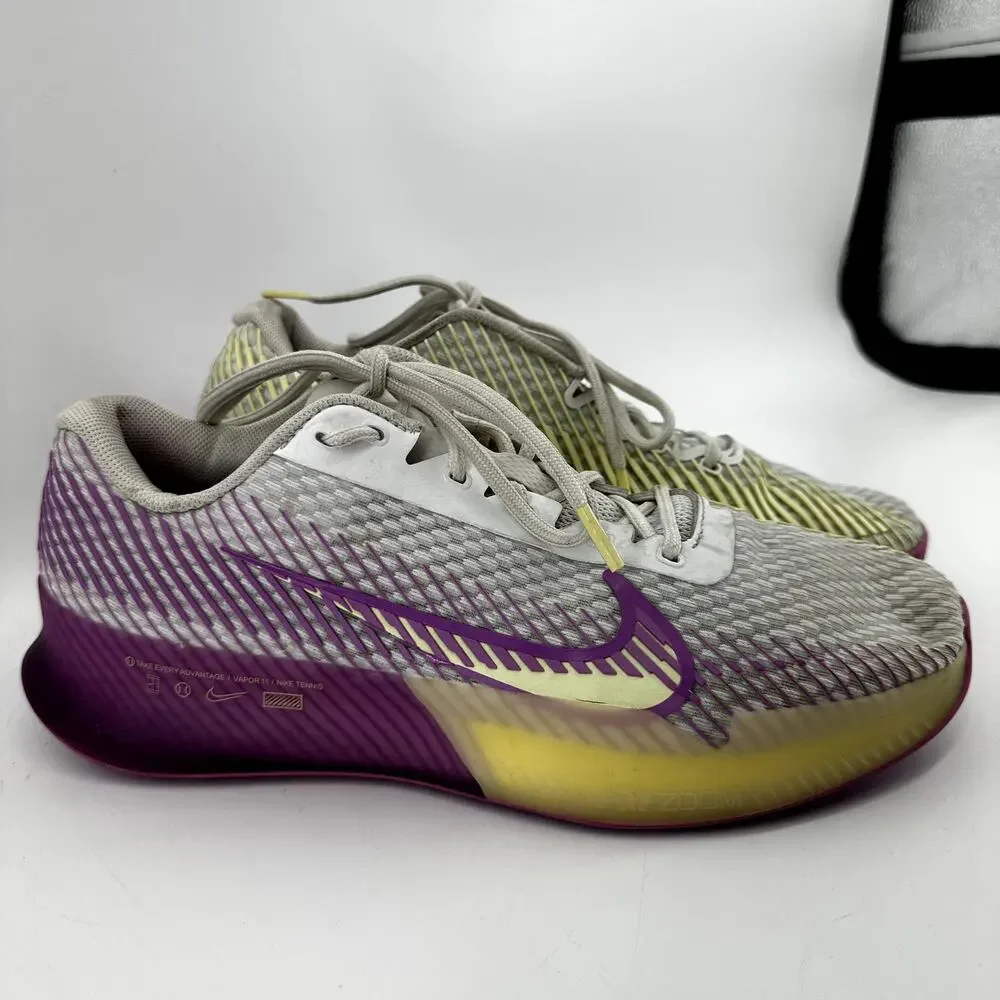 Nike Court Air Zoom Vapor 11 Hard Court Sneaker White Fuchsia Dream 10.5